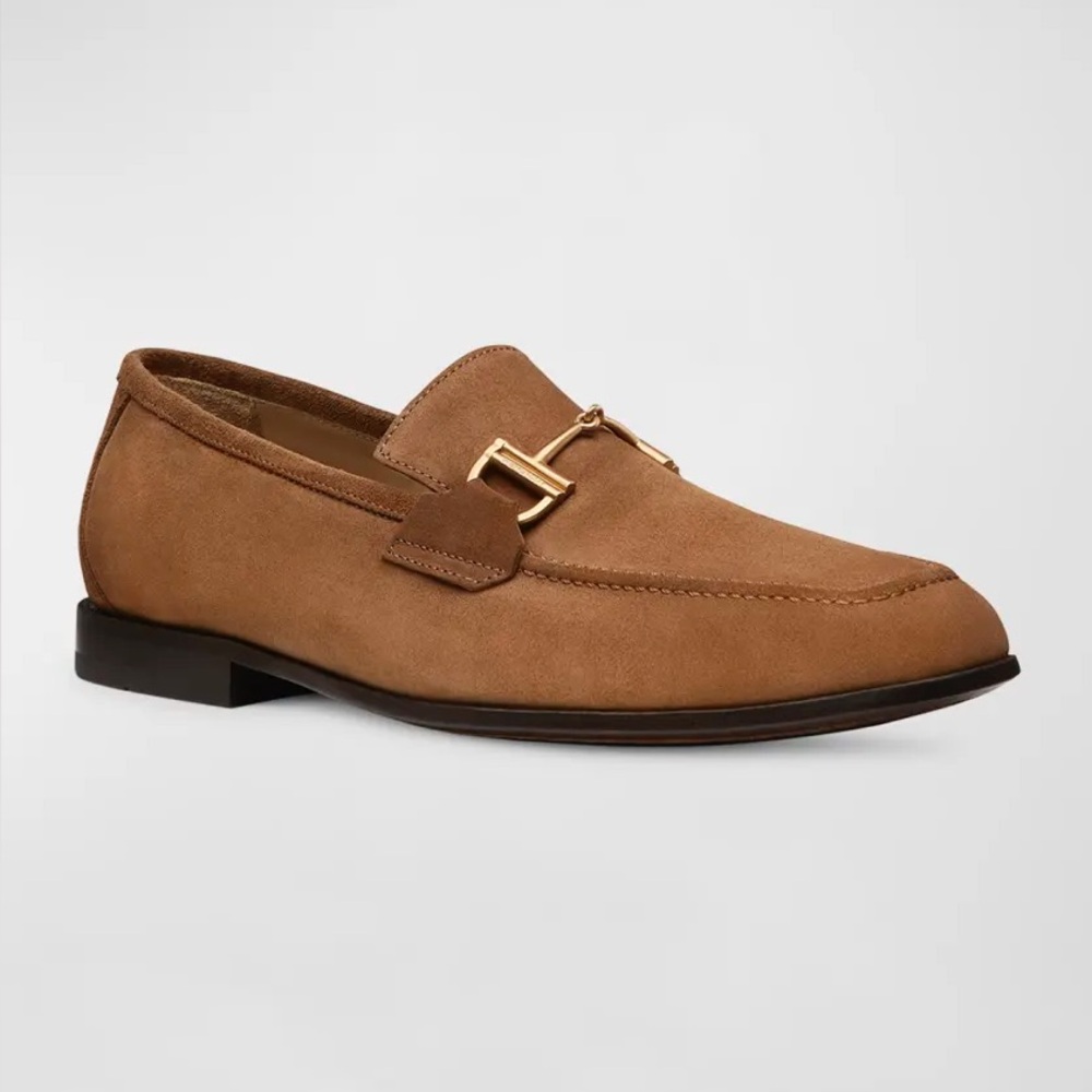 NWT Stuart Weitzman Club Suede Bit Loafers in Camel sz 12